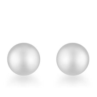 Tina Rhodium Sphere Stud Earrings