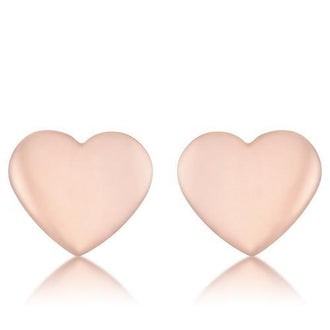 Janet Rose Gold Heart Stud Earrings