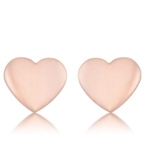 Janet Rose Gold Heart Stud Earrings