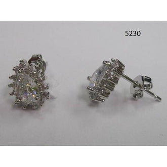 Pear-Shaped CZ Earring Clear