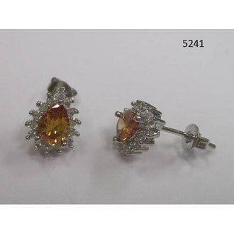 Pear-Shaped CZ Earring Topaz