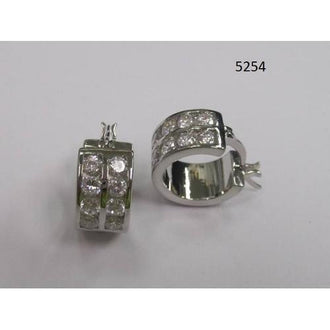 Round Clear CZ Earring