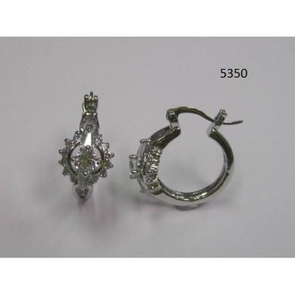 Clear Round and Baguette CZ Earring
