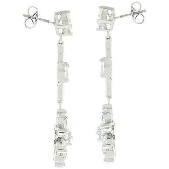 Star Cubic Zirconia Drop Earrings