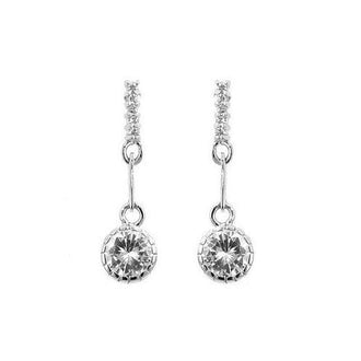 Simple Cubic Zirconia Drop Earrings