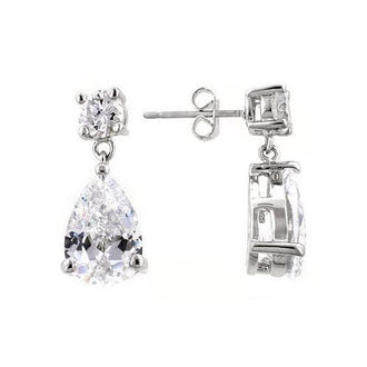 Elegant Cubic Zirconia Drop Earrings