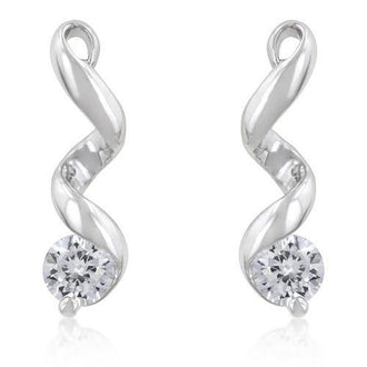 Solitaire Drop Earrings