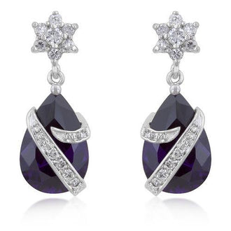 Royal Wrapped Amethyst Earrings