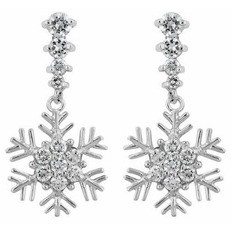 Snowflake Drop Earrings