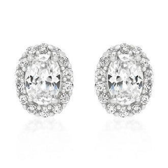 Clear Stone Estate Earrings