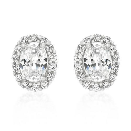 Clear Stone Estate Earrings