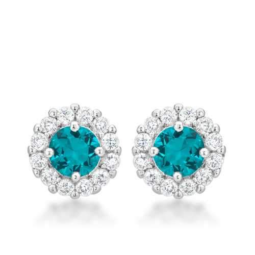 Bella Bridal Earrings in Aqua