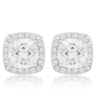 Pave Halo Earrings