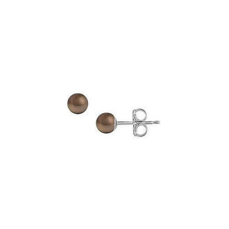 Akoya Cultured Pearl Stud Earrings : 14K White Gold  4 MM