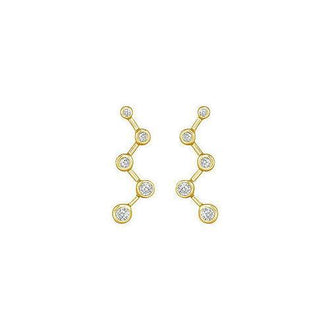 Diamond Journey Earrings : 14K Yellow Gold - 0.50 CT Diamonds