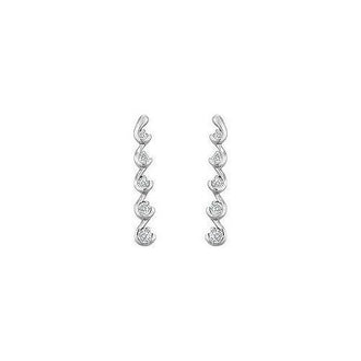 Diamond Journey Earrings : 14K White Gold - 0.50 CT Diamonds