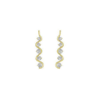 Diamond Journey Earrings : 14K White Gold - 2.00 CT Diamonds