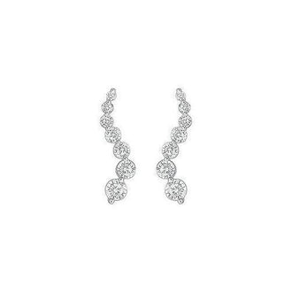 Diamond Journey Earrings : 14K White Gold - 2.00 CT Diamonds