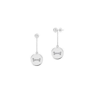 Diamond Disc Earrings : 14K White Gold - 0.25 CT Diamonds