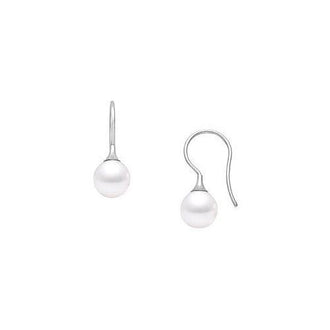 Cultured Pearl Earrings : 14K White Gold