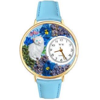 White Cat Watch in Gold (Large)