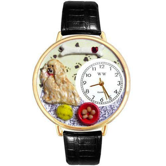 Cocker Spaniel Watch in Gold (Large)