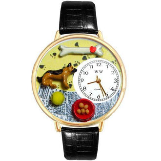 German Shepherd Watch in Gold (Large)