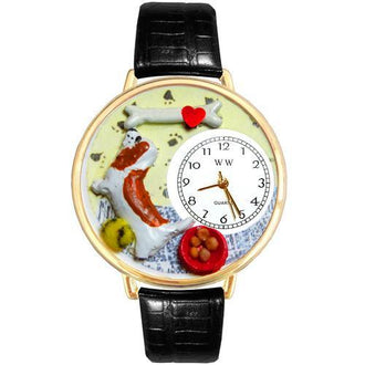Basset Hound Watch in Gold (Large)