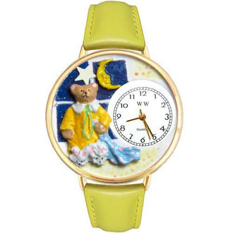 Night Night Teddy Bear Watch in Gold (Large)