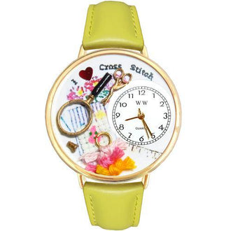 Cross Stitch Watch in Gold (Large)