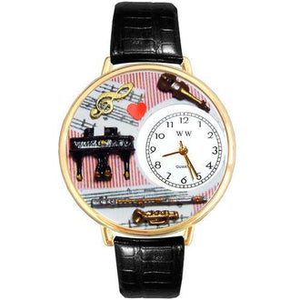 Music Teacher Watch in Gold (Large)