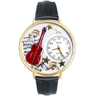 Electric Guitar Watch in Gold (Large)