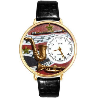 Wind Instruments Watch in Gold (Large)