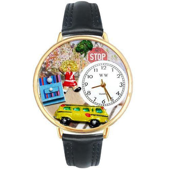 School Bus Driver Watch in Gold (Large)