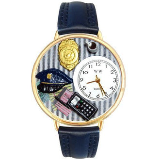 Police Officer Watch in Gold (Large)