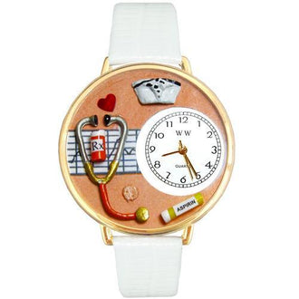 Nurse Orange Watch in Gold (Large)