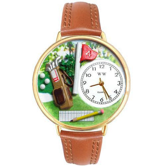 Golf Bag Watch in Gold (Large)