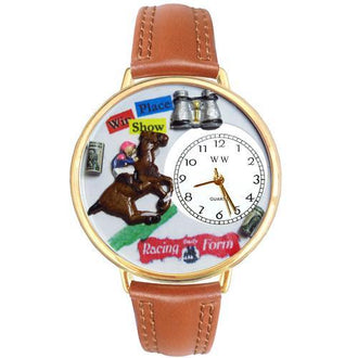 Horse Racing Watch in Gold (Large)