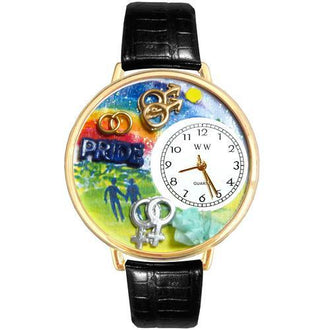 Gay Pride Watch in Gold (Large)