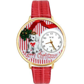 Christmas Puppy Watch in Gold (Large)