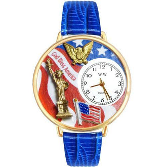 July 4th Patriotic Watch in Gold (Large)