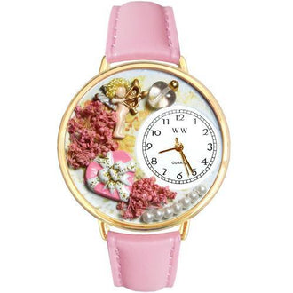 Valentine's Day Watch (Pink) in Gold (Large)