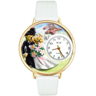 Teddy Bear Wedding Watch in Gold (Large)