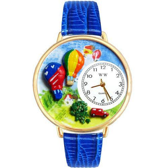 Hot Air Balloons Watch in Gold (Large)