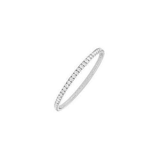 Diamond Eternity Bangle : 14K White Gold 3.00 CT Diamonds