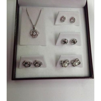 Five Piece Set in Gift Box Rhodium