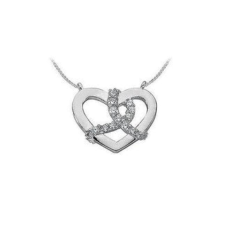 Diamond Heart Pendant : 14K White Gold - 0.50 CT Diamonds