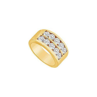 Diamond Row Ring : 14K Yellow Gold - 2.00 CT Diamonds