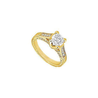 Diamond Engagement Ring : 14K Yellow Gold - 1.00 CT Diamonds