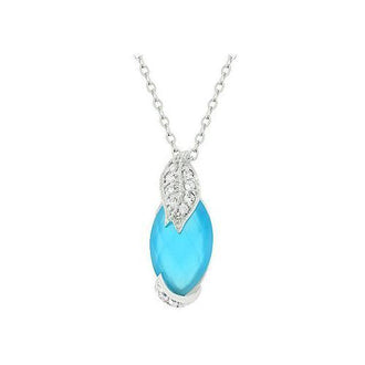 Leaf And Aqua Marquise Pendant (pack of 1 EA)